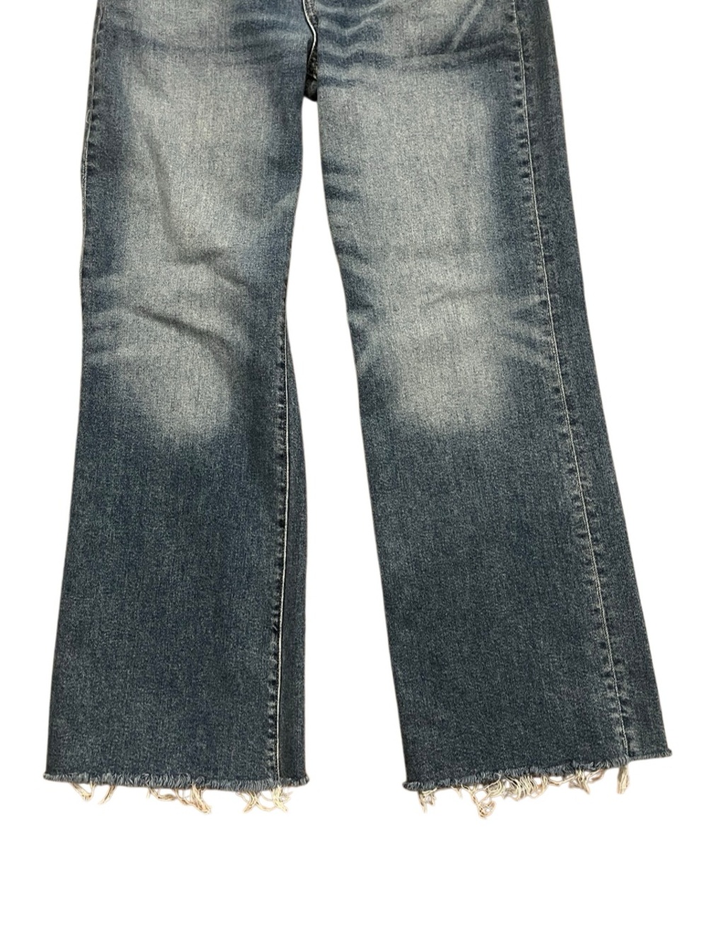 LOFT Frayed High Rise Wide Leg Jeans - Picture 3 of 10